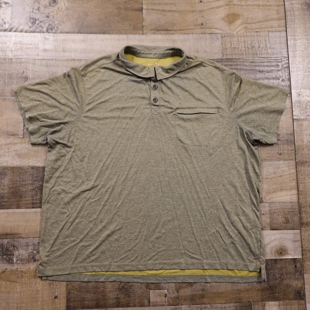 Duluth Trading Armachillo Polo Shirt Men’s 3XL Olive Green Cooling Relaxed Fit